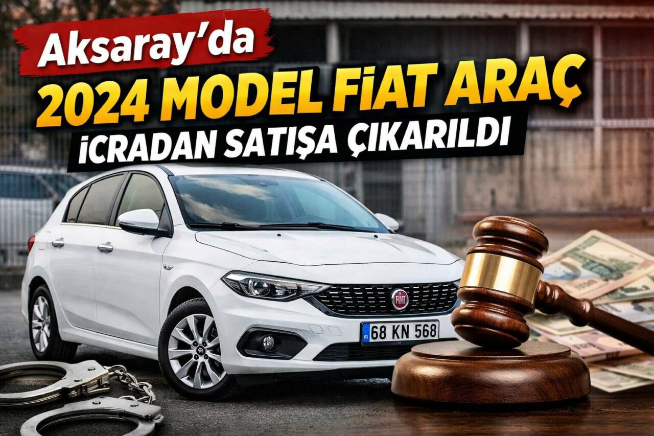 Aksaray İcra Dairesi tarafından satışa sunulan 2024 model Fiat marka