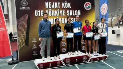Bursa’da düzenlenen U16 Türkiye Salon Atletizm Şampiyonası’nda Gazipaşa Ortaokulu öğrencisi
