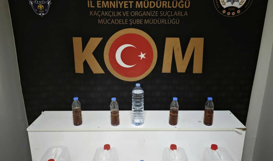 Kırşehir'de düzenlenen operasyonda, 23 litre sahte içki ve etil alkol