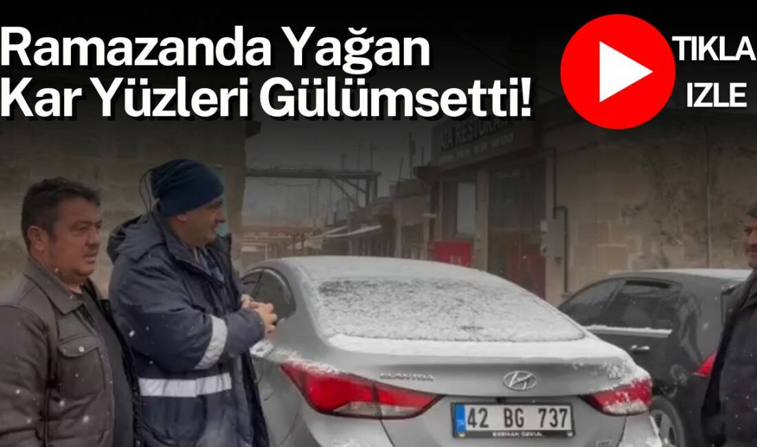 Aksaray’ın Güzelyurt ilçesinde Ramazan ayında yağan kar yağışı, vatandaşları sevindirdi.