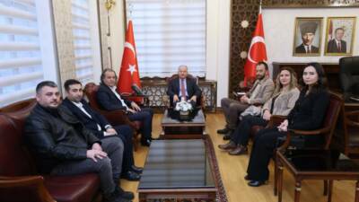 TMMOB heyeti, Vali Murat Duru ile deprem, jeotermal kaynaklar, obruklar