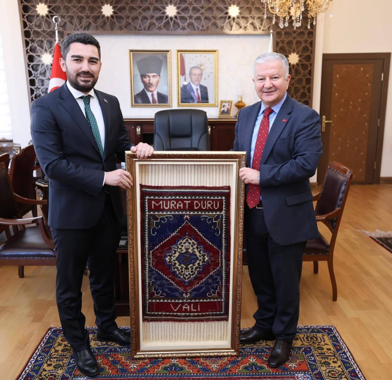 ASKON Aksaray yönetimi, Vali Murat Duru’ya hayırlı olsun ziyaretinde bulundu,