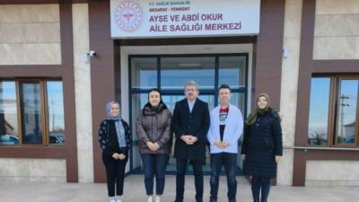 İl Sağlık Müdürü Dr. Abdullah Güleç, Ayşe ve Abdi Okur