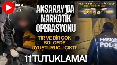 Aksaray’da Polisin uyuşturucu operasyonlarında metamfetamin, sentetik kannabinoid, hap ve silah