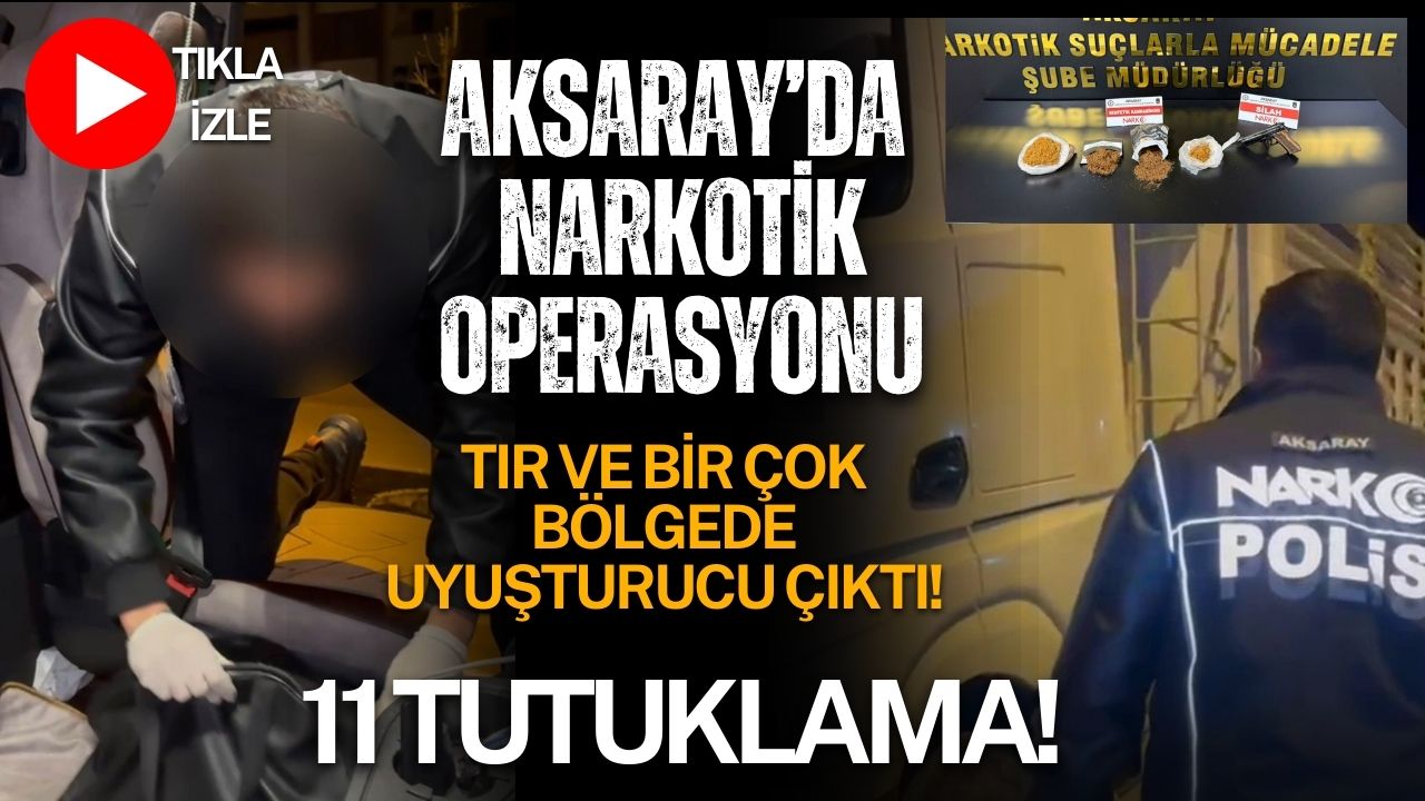 Aksaray’da Polisin uyuşturucu operasyonlarında metamfetamin, sentetik kannabinoid, hap ve silah