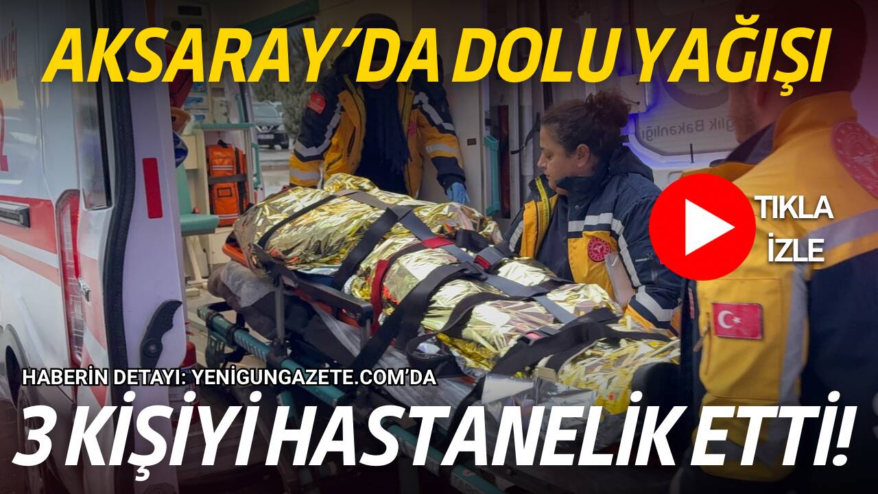 Aksaray - Adana karayolu Akçakent mevkiinde dolu nedeniyle kayan otomobildeki
