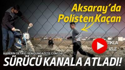 Aksaray Organize yolunda “dur” ihtarına uymayan plakasız motosiklet sürücüsü araziye