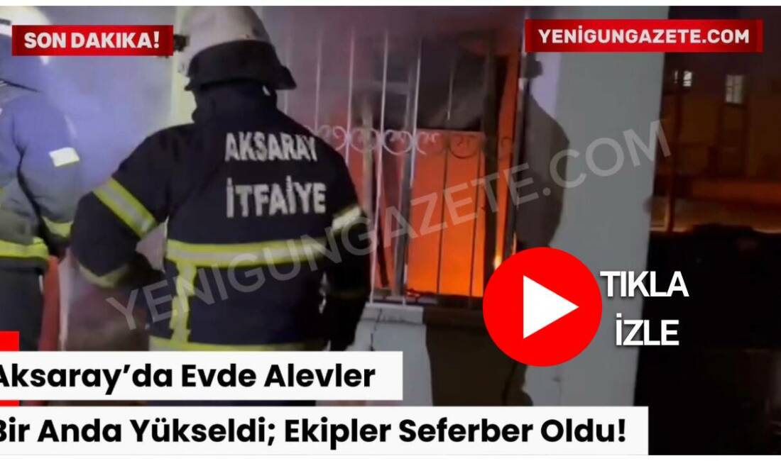 Aksaray Hasas Mahallesi’ndeki evin müştemilatında çıkan yangın paniğe yol açtı;