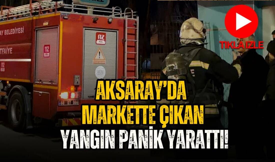 Aksaray’da 4 katlı binanın zemin katındaki marketin içinde bulunan çöp