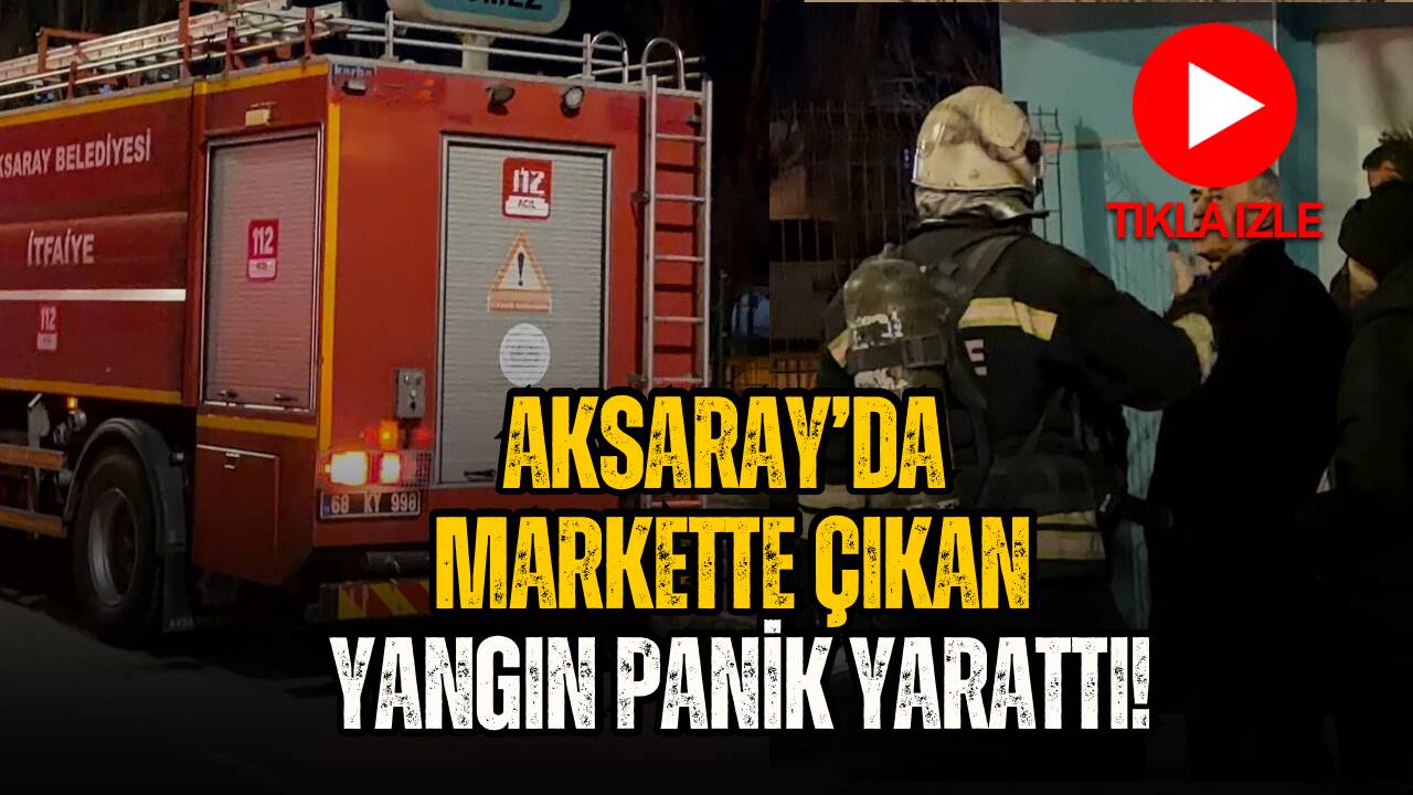 Aksaray’da 4 katlı binanın zemin katındaki marketin içinde bulunan çöp