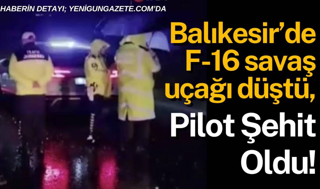 Balıkesir’de 9. Ana Jet Üssü’nden kalkan F-16 tipi savaş uçağı