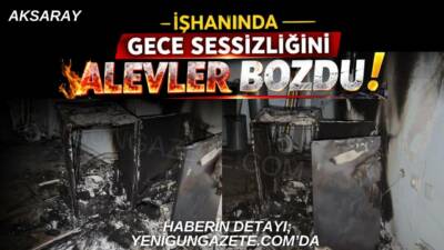 Zincirli Mahallesi Vehbibey Caddesi’ndeki bir işhanında buzdolabından çıkan yangın korku