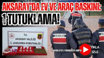 Aksaray’da jandarmanın düzenlediği operasyonda 487 gram bonzai ve 168 sentetik