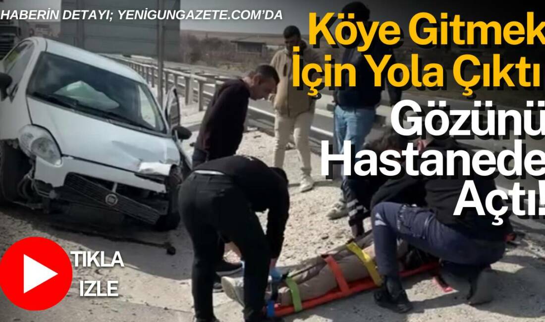 Aksaray-Nevşehir karayolunun 8’inci kilometresinde bariyerlere çarpıp orta refüje düşen otomobilin