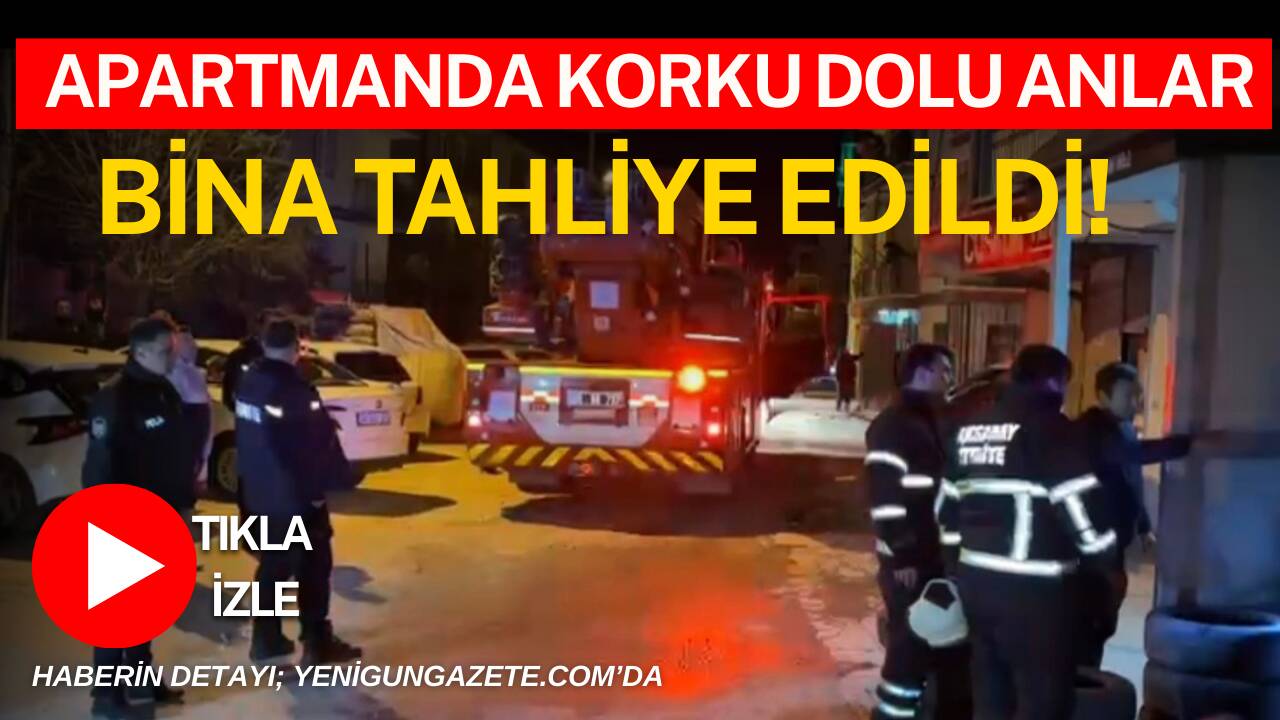 Aksaray’da 4 katlı apartmanın 2’nci katındaki dairede çıkan kombi yangını