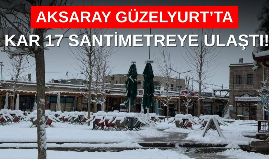 Güzelyurt’ta aralıksız süren kar yağışı sonrası kar kalınlığı 17 santimetreyi