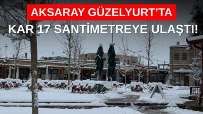 Güzelyurt’ta aralıksız süren kar yağışı sonrası kar kalınlığı 17 santimetreyi