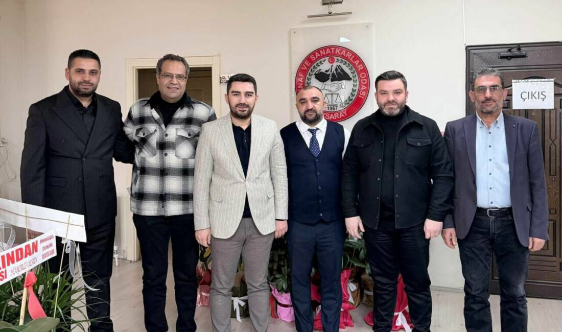 ASKON Başkanı Hasan Dağ ve yönetimi, Aksaray Esnaf ve Sanatkârlar