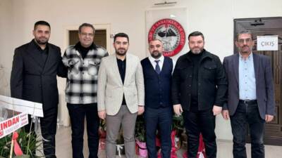 ASKON Başkanı Hasan Dağ ve yönetimi, Aksaray Esnaf ve Sanatkârlar