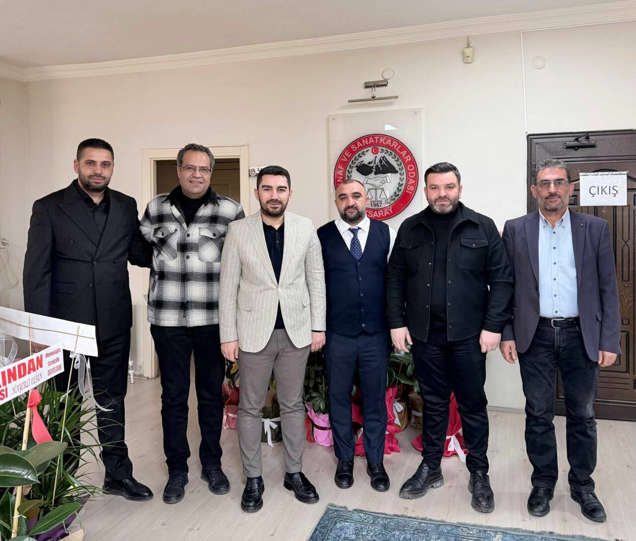 ASKON Başkanı Hasan Dağ ve yönetimi, Aksaray Esnaf ve Sanatkârlar