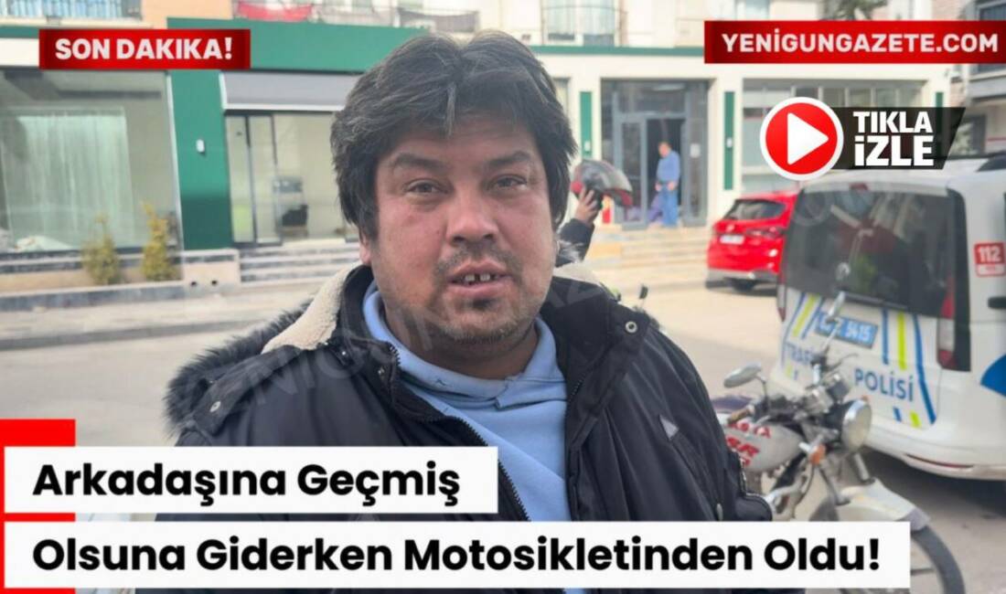 Aksaray'da kaza yapan arkadaşına geçmiş olsun giden şahıs polis ekiplerinin
