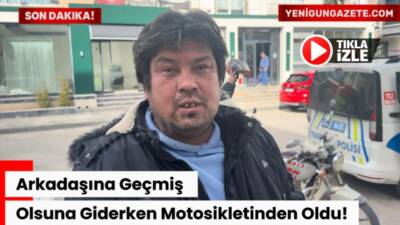 Aksaray'da kaza yapan arkadaşına geçmiş olsun giden şahıs polis ekiplerinin
