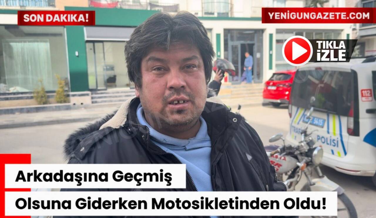 Aksaray'da kaza yapan arkadaşına geçmiş olsun giden şahıs polis ekiplerinin