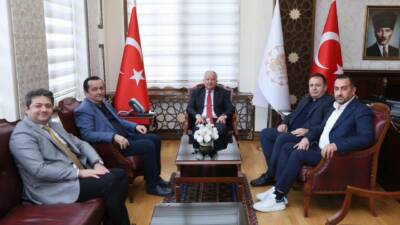 Ankara Emlakçılar Odası Başkanı Hakan Akça ve beraberindeki heyet, Aksaray