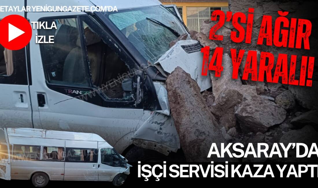 Gülağaç’ta tarım işçilerini taşıyan minibüs bahçe duvarına çarptı; 14 kişi