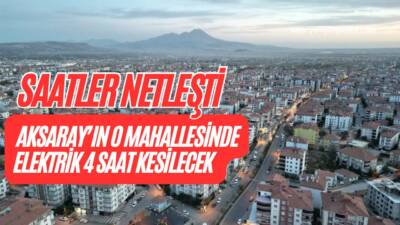 MEDAŞ, Aksaray Merkez Hasas Mahallesi’nde yapılacak tesis çalışması nedeniyle Cumartesi