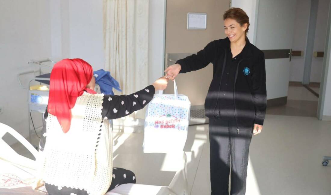 Aksaray Belediyesi ekipleri, Aksaray Eğitim ve Araştırma Hastanesi’nde doğum yapan