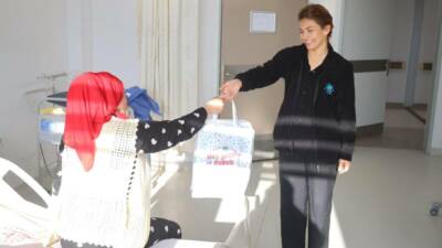 Aksaray Belediyesi ekipleri, Aksaray Eğitim ve Araştırma Hastanesi’nde doğum yapan