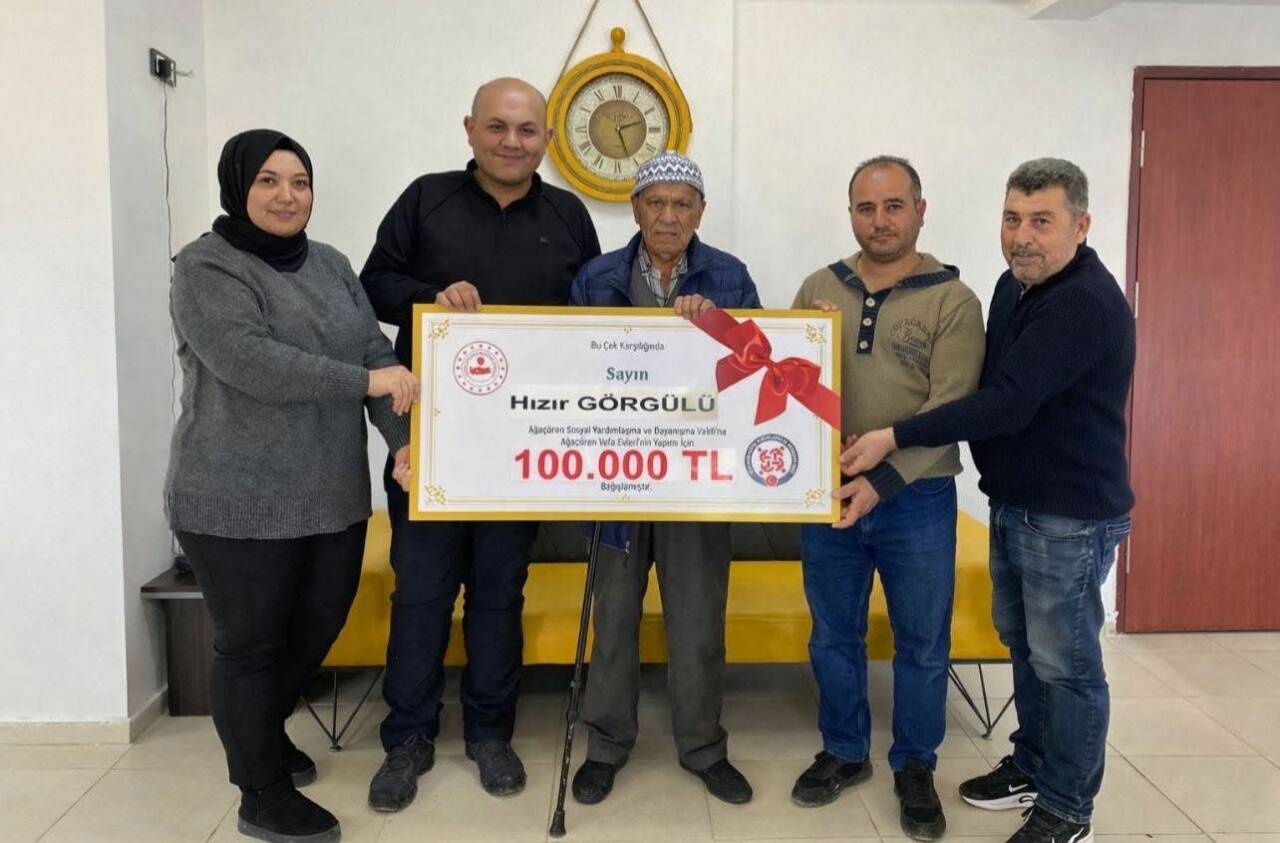 Aksaray’ın Ağaçören ilçesinde Vefa Konutları Projesi’ne yapılan 100 bin TL’lik