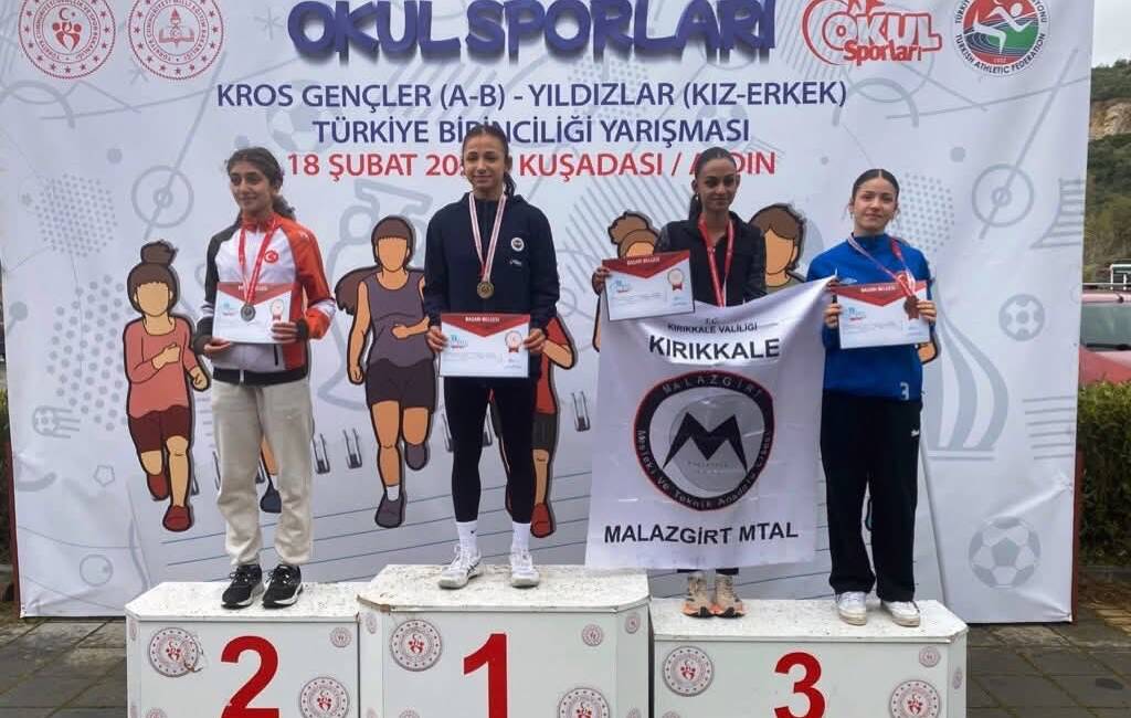 Kuşadası’nda düzenlenen Okul Sporları Kros Türkiye Birinciliği’nde Aksaray’ı temsil eden