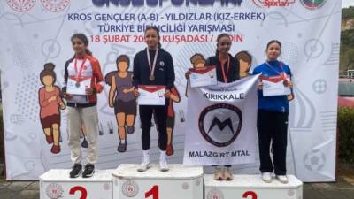 Kuşadası’nda düzenlenen Okul Sporları Kros Türkiye Birinciliği’nde Aksaray’ı temsil eden