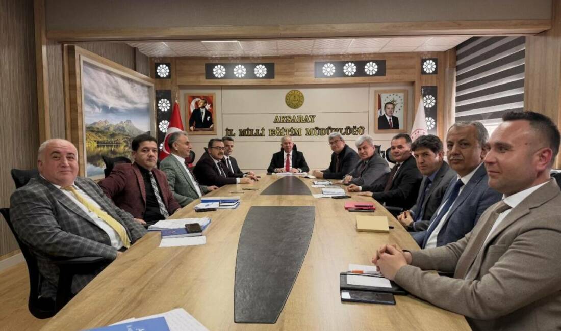 Aksaray İl Millî Eğitim Müdürü Metin Alpaslan başkanlığında yapılan değerlendirme