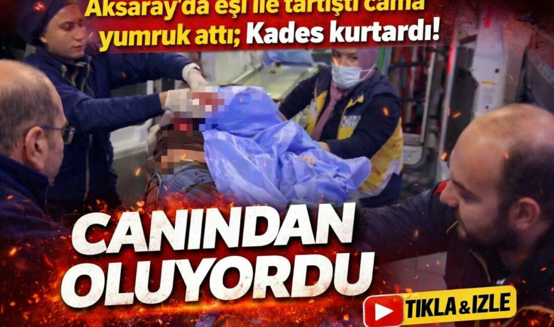 Eşi ile tartışan genç adam evin camına yumruk atarak ağır
