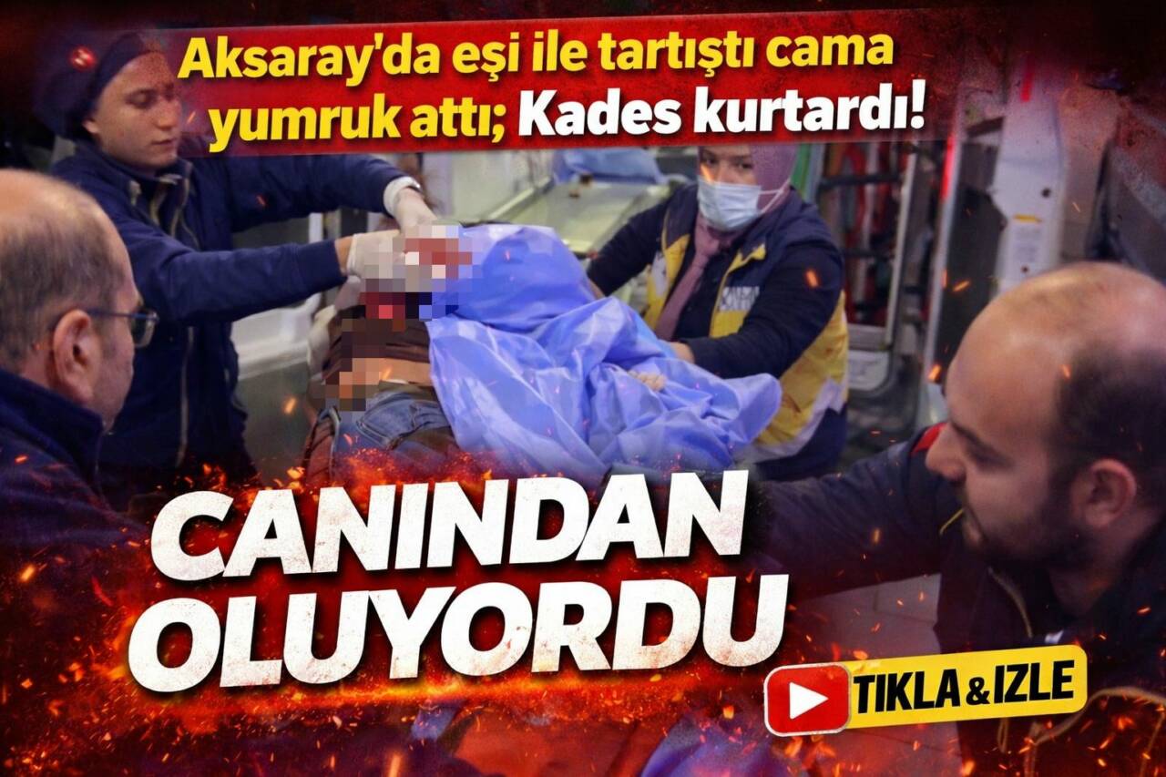 Eşi ile tartışan genç adam evin camına yumruk atarak ağır