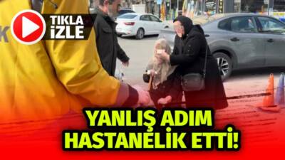 Aksaray Hacıhasanlı Mahallesi’nde kaldırımda yürürken dengesini kaybeden 81 yaşındaki kadın
