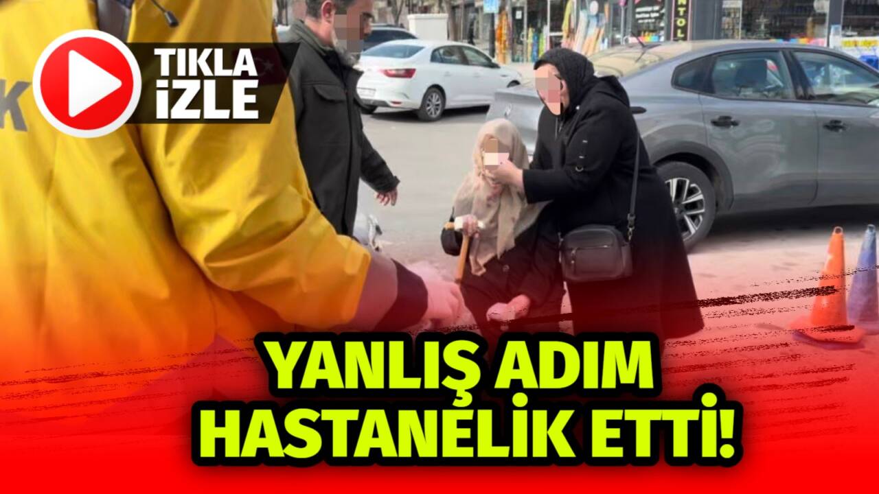 Aksaray Hacıhasanlı Mahallesi’nde kaldırımda yürürken dengesini kaybeden 81 yaşındaki kadın