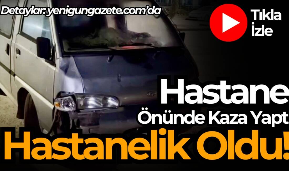 Aksaray Eğitim ve Araştırma Hastanesi önünde minibüsle çarpışan motosiklet sürücüsü