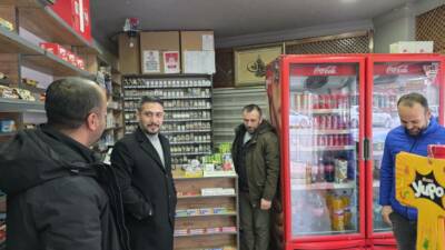 Ortaköy Belediye Başkanı Ahmet Koyuncu, ilçe esnafını ziyaret ederek talep