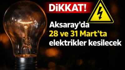 MEDAŞ, Aksaray merkezde bakım ve trafo çalışmaları nedeniyle iki ayrı