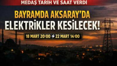 MEDAŞ Aksaray İşletmesi, bayram süresince bakım ve onarım çalışmaları nedeniyle