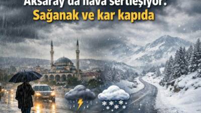 Meteoroloji, Aksaray genelinde aralıklı sağanak yağış beklendiğini, yüksek kesimlerde ise