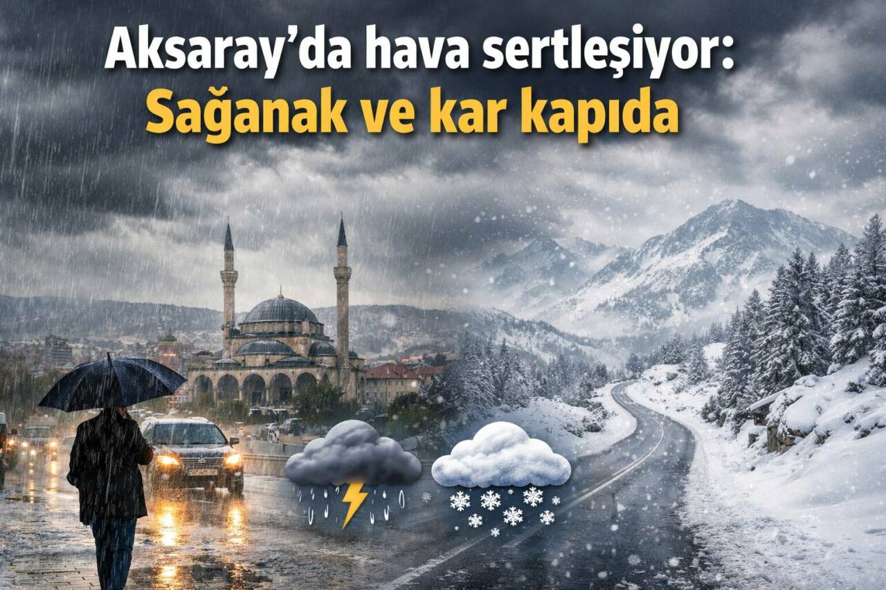 Meteoroloji, Aksaray genelinde aralıklı sağanak yağış beklendiğini, yüksek kesimlerde ise