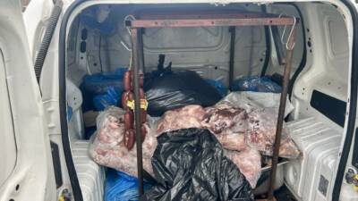 Kırşehir'de bir kamyonette yapılan aramada 340 kilo bozulmuş kırmızı ve