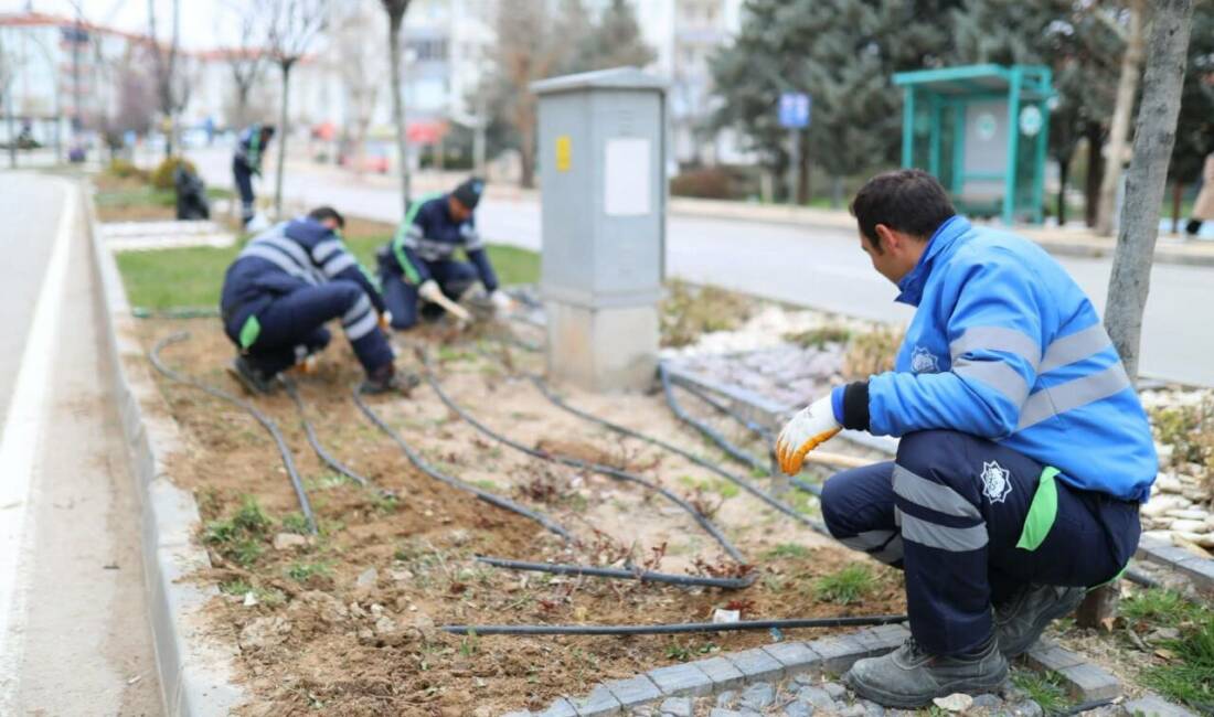 Aksaray Belediyesi ekipleri, kent genelinde yürütülen çevre düzenleme çalışmaları kapsamında