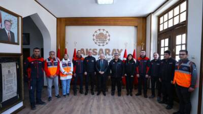 Aksaray’da 1–7 Mart Deprem Haftası kapsamında AFAD heyeti, Vali Murat