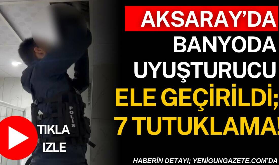 Aksaray’da narkotik ekiplerinin yürüttüğü operasyonlarda çeşitli uyuşturucu maddeler ve silahlar